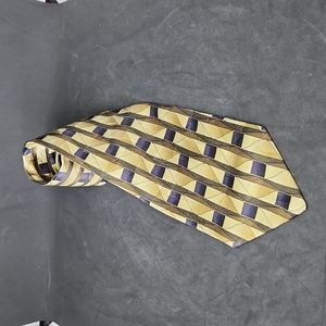 Croft and Barrow gold and purple silk tie